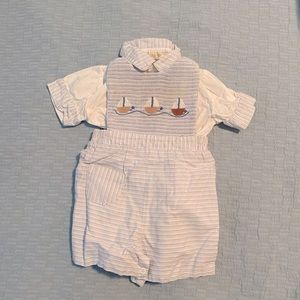 Smocked sailboat set